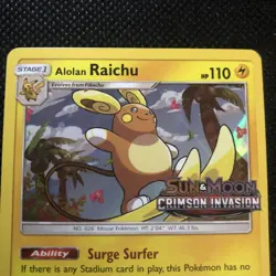 Alolan Raichu - SM72 - Pre-Release Promo POKEMON SUN & MOON PROMOS NM - Image 4