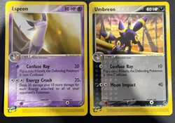 Pokemon EX Sandstorm Espeon 16/100 And Umbreon 24/100 NM - Image 1