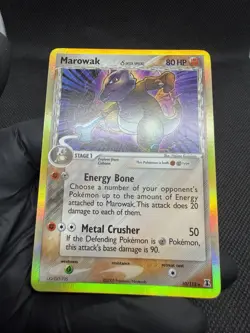 Pokemon TCG Marowak 10/113 Delta Species Reverse Holo Rare English MP/HP - Image 2
