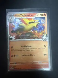 Ethan's Typhlosion 034/182 NM Cosmos Holo Play Stamp Pokemon Prize Pack Series - Image 1
