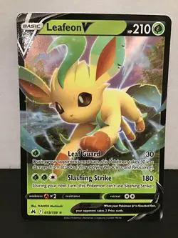 Leafeon V 13/159 Pokemon Crown Zenith Holo Ultra Rare - Image 1