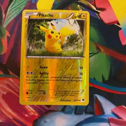 Pikachu 48/162 Common BREAKthrough Pokemon Reverse Holo Damaged - Image 1