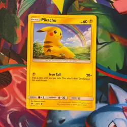 Pikachu 28/73 Common Shining Legends Pokemon Damaged - Image 1