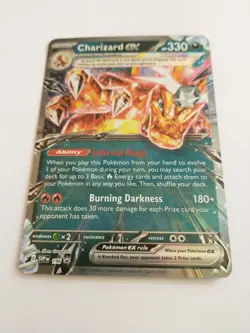 CHARIZARD EX 196 HOLO SCARLET & VIOLET PROMO POKEMON NM CHARIZARD EX 196 - Image 1