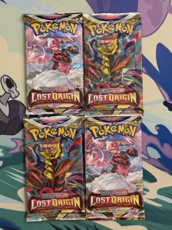 Pokemon Sword & Shield Lost Origin Booster Pack 4 Pack Lot - Image 1