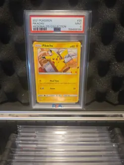 McDonald's 2021 Pokemon Collection Pikachu #25 PSA 9 Mint - Image 1