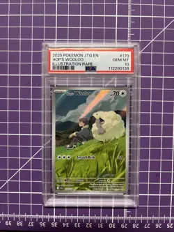 2025 Pokemon JTG EN Hop's Wooloo Illustration Rare PSA 10 Gem Mint - Image 1