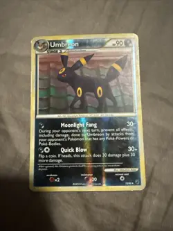 Pokemon TCG Umbreon HGSS Undaunted 10/90 Reverse Holo Rare 2010 Mp - Image 1