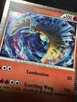 Pokemon Call of Legends Ho-Oh SL5 Shiny Holo Rare Moderately Played - Image 2