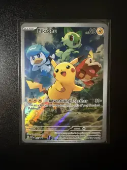 Pokemon TCG Pikachu SVP 027 Paldea Evolved ETB Promo - NM Condition - Image 1