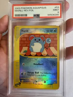 2003 Pokemon - Marill Reverse Holo E Reader Aquapolis 53/147 - PSA 9 Mint! WOTC - Image 3