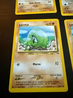 Pokemon WOTC Neo Fighting Rock Lot Larvitar Omanyte Sudowoodo Vintage x4 - Image 2
