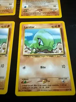 Pokemon WOTC Neo Fighting Rock Lot Larvitar Omanyte Sudowoodo Vintage x4 - Image 3