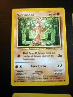 Pokemon WOTC Neo Fighting Rock Lot Larvitar Omanyte Sudowoodo Vintage x4 - Image 5