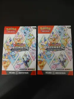 LOT OF 2 - Pokemon TCG Prismatic Evolutions Booster Bundle - FACTORY SEALED - Image 1