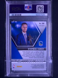 2019 Stephen Curry Mosaic Gold Wave MVPs PSA 10 Golden State Warriors #299 - Image 2