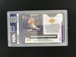 2020-21 Panini Prizm Green #1 LeBron James Los Angeles Lakers PSA 9 EB14 - Image 2