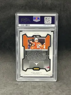 2024 Prizm Draft Picks Arch Manning Rated Prospect #192 Silver RC PSA 9 Low Pop - Image 2