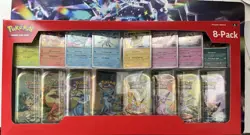 Pokemon TCG Scarlet & Violet Prismatic Evolutions Mini Tin 8-Pack Factory Sealed - Image 1