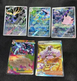 Pokemon Full Art and Promo Lot of 5 Clefairy Jacinthe Charizard Frogadier Xernea - Image 1