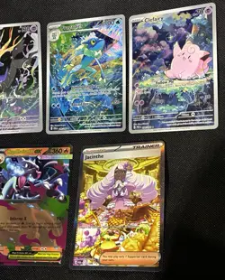 Pokemon Full Art and Promo Lot of 5 Clefairy Jacinthe Charizard Frogadier Xernea - Image 3