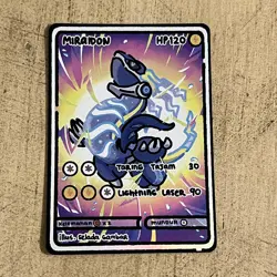 Miraidon Full art Chase Fan Art Card Selada Gambar Non TCG Serpihan Dimensi V4 - Image 1