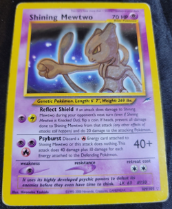 Holo Foil Shining Mewtwo # 109/105 Neo Destiny Pokemon Trading TCG Cards MP - Image 1