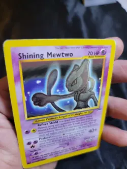 Holo Foil Shining Mewtwo # 109/105 Neo Destiny Pokemon Trading TCG Cards MP - Image 4