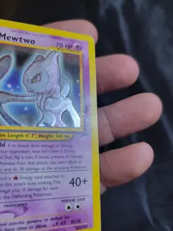 Holo Foil Shining Mewtwo # 109/105 Neo Destiny Pokemon Trading TCG Cards MP - Image 5