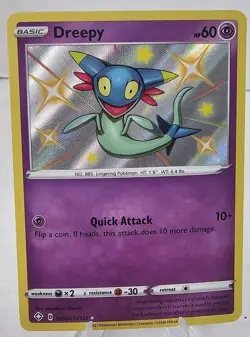Pokemon Dreepy SV060/SV122 Shiny Rare Holo Shining Fates Sword & Shield Card TCG - Image 1