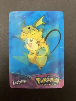 Pokemon Advanced 2004 Panini Lenticular Action Card #57 Pichu-Pikachu-Raichu - Image 1