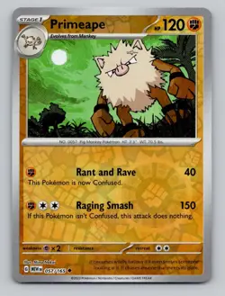 Primeape 057/165 Uncommon 151 Pokemon Reverse Holo Near Mint - Image 1