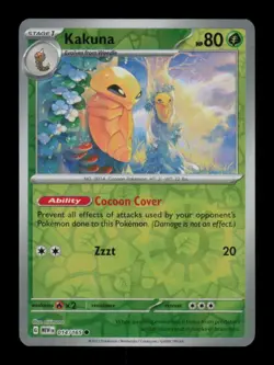 REVERSE HOLO KAKUNA COMMON 014/165 NM POKEMON - Image 1