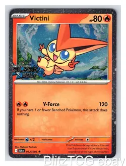 Victini (Black Bolt Stamped) MCAP 012/086 Pokemon Holo NM/M - Image 1