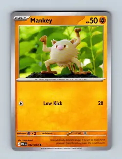 Mankey 042/084 Common Pitch Black Pokemon Near Mint - Image 1