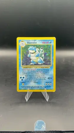 1999 Pokemon TCG Base Set Unlimited Edition - Blastoise 2/102 - HP/Damaged - Image 1