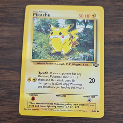 WotC Pokemon TCG Pikachu 60/64 Jungle Common Regular 1999 50 HP - Image 1