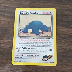Pokemon TCG Rocket's Snorlax 033/132 Gym Heroes Rare Regular English 90HP - Image 1