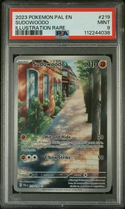 2023 POKEMON PAL EN-PALDEA EVOLVED ILLUSTRATION RARE #219 SUDOWOODO PSA 9 - Image 1