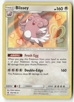 Blissey 102/145 Holo Rare Guardians Rising Pokemon Moderately Played - Image 1