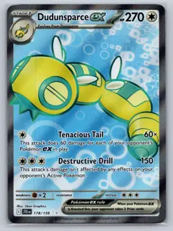 Dudunsparce ex 178/159 Ultra Rare Journey Together Pokemon Holo Near Mint - Image 1