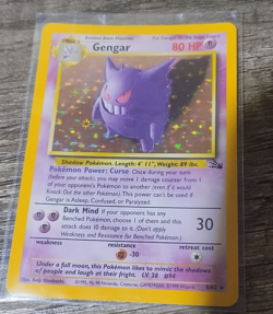 Gengar 5/62 Fossil Holo Pokemon TCG Lightly Played. Raw - Image 1