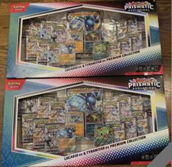 Pokemon Prismatic Evolutions Lucario ex Tyranitar ex Premium Collection LOT OF 2 - Image 1