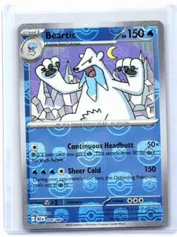 2025 Pokemon—Beartic (Master Ball Pattern) #026/086 Black Bolt—Rare Holo - Image 1