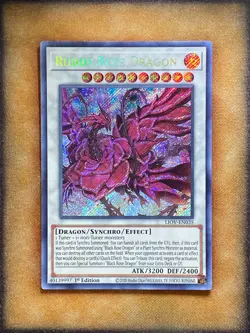 Yugioh Ruddy Rose Dragon LIOV-EN035 Secret Rare 1st Ed NM - Image 1