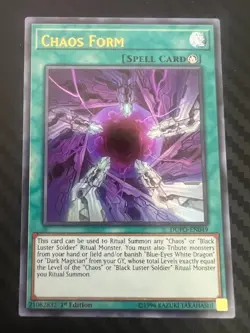 Yugioh Chaos Form DUPO-EN049 Ultra Rare 1st Edition VLP - Image 1