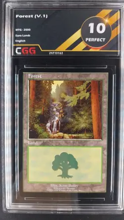 Forest - Foret (V.1) CGG 10 Perfect Magic MTG Euro Lands 24710163 - Image 1