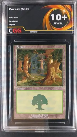 Forest - Foret (V.3) CGG 10+ Jewel Magic MTG Euro Lands 24710154 - Image 1