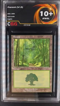 Forest - Forest (V.2) CGG 10+ Jewel Magic MTG Euro Lands 24710168 - Image 1