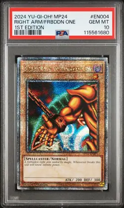 2024 Yu-Gi-Oh Right Arm of the Forbidden One MP24-EN004 QCSR PSA 10 (Aug 25) - Image 1
